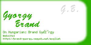 gyorgy brand business card